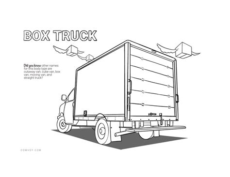 work truck coloring book comvoy learning comvoy