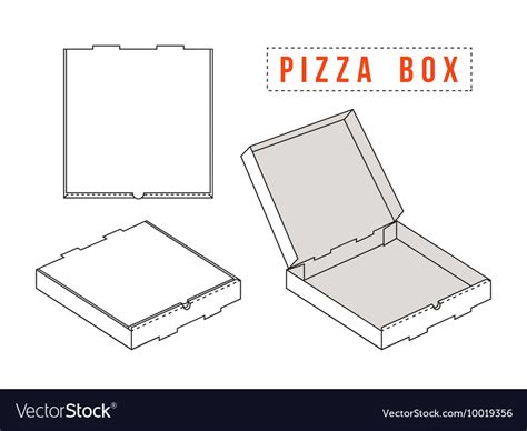 pizza box template pulp