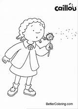 Coloring Rosie Caillou Dandelion Pages Kids Printable Adults sketch template