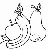 Coloring Bananas Apples Pages Outline Colouring Tree Banana Apple Kids Guava Guavas Print Fruits Mango Drawing Clip Vegetables Clipart Colors sketch template