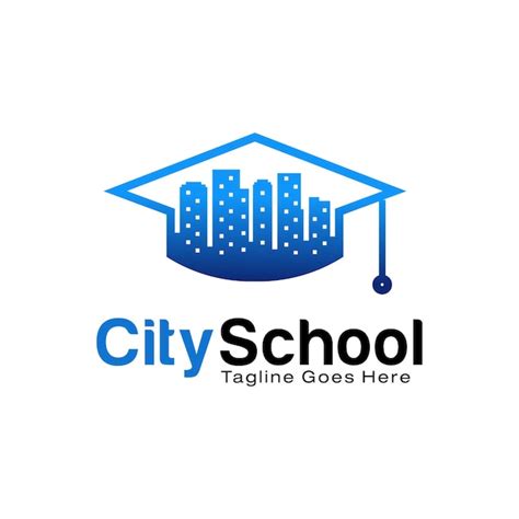 premium vector city school logo design template