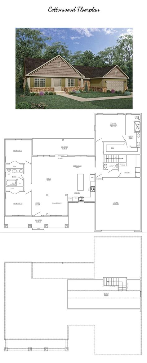 cottonwood floorplan floor plans  homes custom home builders
