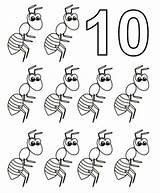 Coloring Pages Ants Number Color Ant Choose Board sketch template
