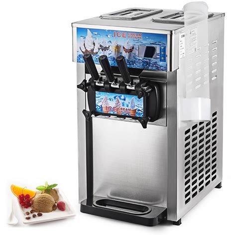 New 1 2kw Frozen Soft Serve Ice Cream Maker Machine Mix Flavors 3