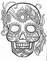 Mort Tete Mandala Coloriage Calaveras Mexicanas Inspirant Skulls Colorear24 sketch template
