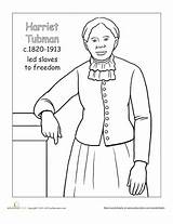Harriet Tubman Coloring History Pages Month Color Worksheets Sheets Sheet Printable Kids Clipart Worksheet Activities People Board Projects Quotes American sketch template