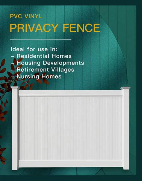 Fentech Free Maintenance Uv Protection Pvc Vinyl Privacy Fence Buy