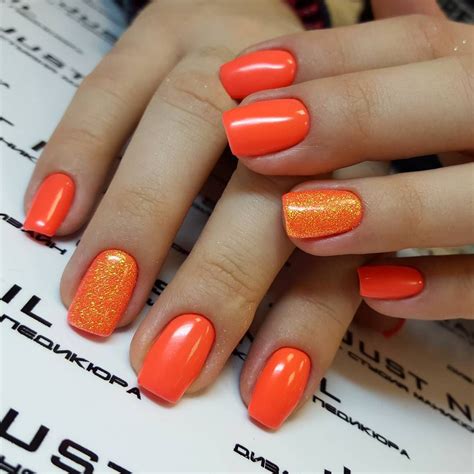 pin  orange nails