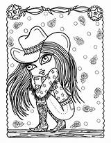 Pages Coloring Cowgirl Western Digital Adult Etsy Digi Stamps Book Girls Cardmaking Stamping Cowgirls Indians Printable Girl Mermaid Sexy Sold sketch template