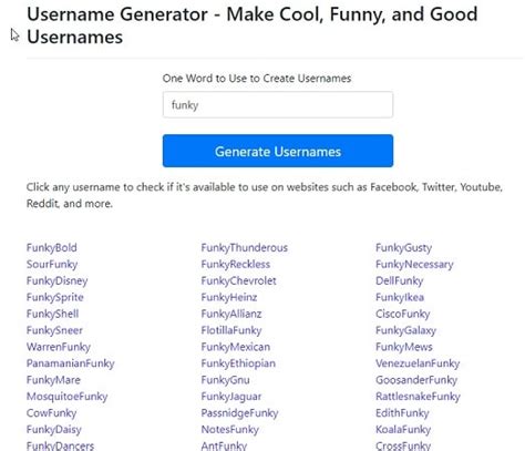 funny username generator websites latest