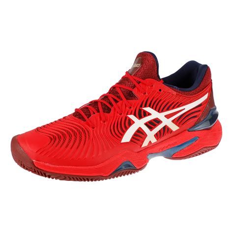 buy asics court ff  clay court shoe men red white  tennis point