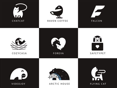 negative space logos by badr edd on dribbble