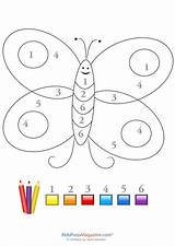 Number Butterfly Color Coloring Numbers Kidspressmagazine Pages Butterflies Activities Kids Fanciful Preschool Colors Printables Kindergarten Printable Worksheets Förskola Maternelle Colouring sketch template