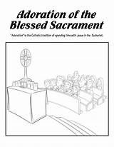 Adoration Eucharistic Eucharist Downloads sketch template