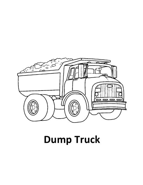 dump truck coloring  preschoolers coloring pages