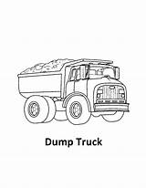 Truck Coloring Preschoolers Dump Pages Template sketch template