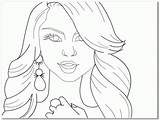 Coloring Pages Gomez Selena Print Popular sketch template