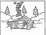 Coloring Log Cabin Pages Printable Woods Color Cabins Cottage Houses Mountain Colouring Sheets Drawing Adult Winter Supercoloring Mushroom Chalet Template sketch template