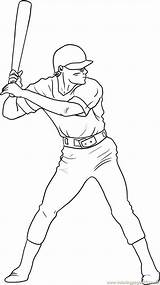 Everfreecoloring Pitching Batter Azcoloring sketch template