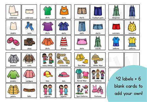 kids clothing drawer labels  lifelong learners