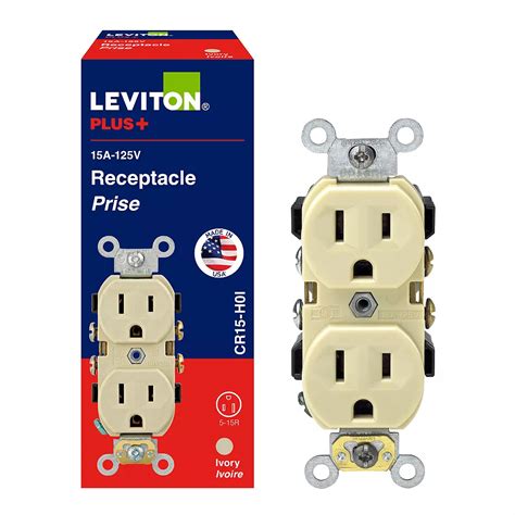 leviton spec grade duplex receptacle ivory  home depot canada