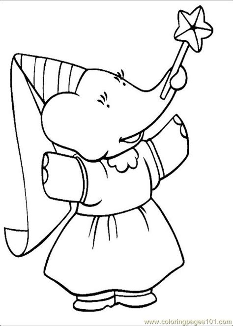 coloring pages babar coloring pages  cartoons babar