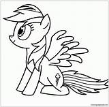 Dash Rainbow Little Pony Coloring Pages Lovely Color Outline Coloringpagesonly Print Printable sketch template
