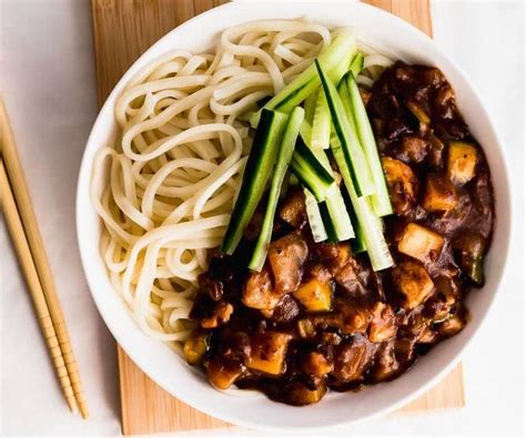 jajangmyeon korean black bean sauce noodles curious cuisiniere
