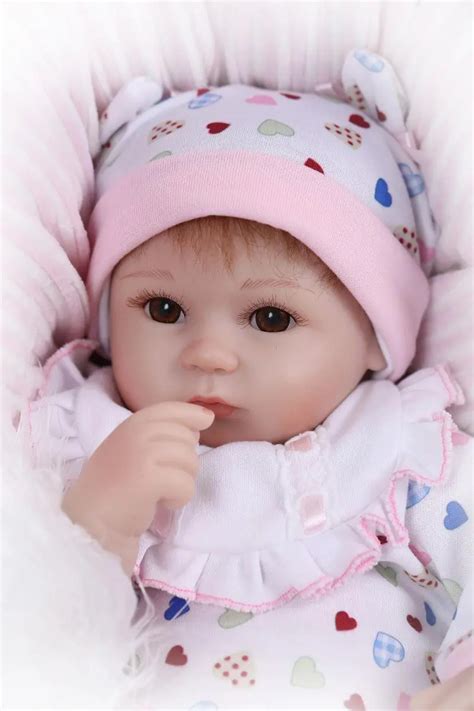 npk soft silicone   cm reborn baby girl doll realistic