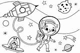 Coloring Space Kids sketch template