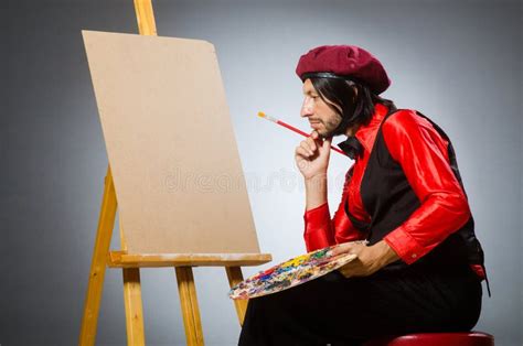 man artist  art concept stock image image  paintings hobbies