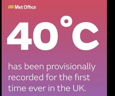 highest temperature  recorded   uk provisionally announced