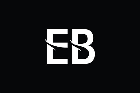 eb monogram logo design  vectorseller thehungryjpeg