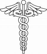 Caduceus Medical Symbols sketch template