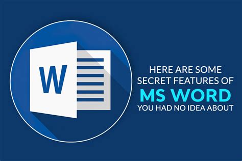 secret features  ms word    idea  articles