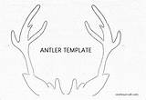 Drawing Reindeer Antlers Template Ears Antler Christmas Clipart Printable Drawings Cards Listening Crafts Templates Print Pattern Outline Card Stencil Coloring sketch template