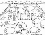 Micah Coloring Bible Pages Children Creation Printable Ministry Kids Sunday School Prophets Print Sheets Color Testament Old Sheep Book Activities sketch template
