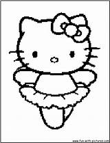 Ballerina Coloring Kitty Hello Pages Hellokitty Kids Printable Ballet Drawing Drawings Fun Fotos Dancing Library Clipart sketch template
