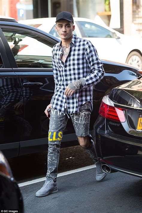 zayn malik shows off his unique sense of style in new york daily mail online