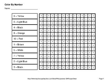 mystery color  number  adults printable coloring page