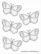 Butterflies Printable Butterfly Coloring Pages Templates Set Template Printables Small Firstpalette Flower Large Four Choose Board sketch template