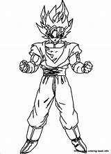 Goku Coloring Pages Saiyan Super Son Getcolorings Printable sketch template