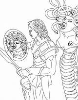 Medusa Perseus sketch template