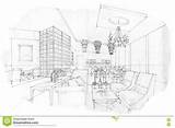 Lobby Perspective Template Interior sketch template