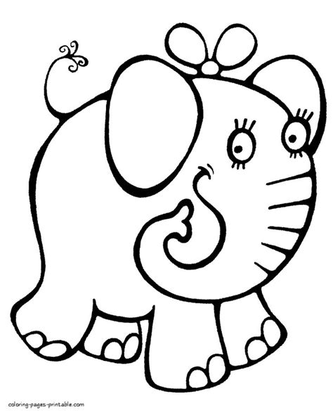 elephant  coloring pages  preschoolers elephant coloring