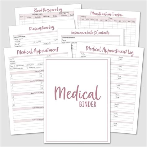 medical binder printables