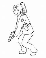 Police Coloring Pages Woman Drawing Officer Shot Enforcement Law Girl Colouring Kids Color Clipart Policeman Getting Getcolorings Printable Getdrawings Robber sketch template