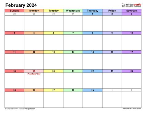 february  calendar templates  word excel