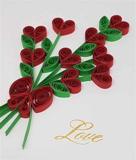 paper quilled love card  etsy tarjetas artesanales tarjetas