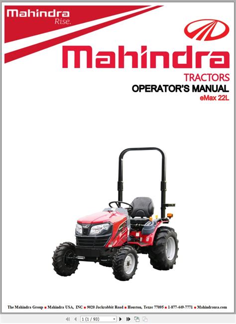 mahindra tractor emax  operator manual auto repair manual forum heavy equipment forums